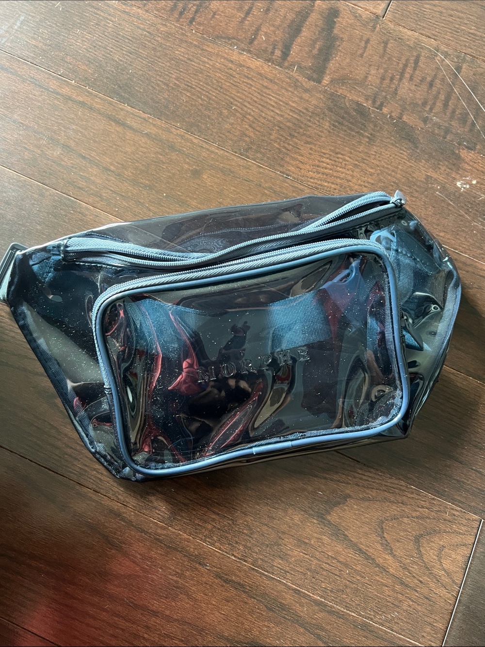Morphe Transparent Cosmetic Pouch blue